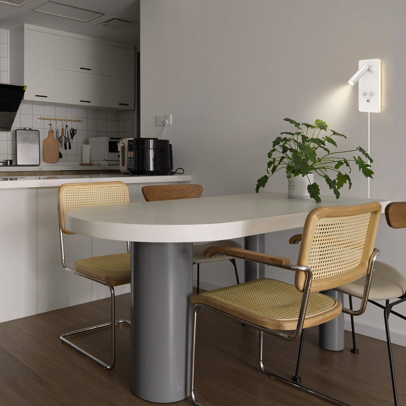 M04 Dimmable Wall Light with Spotlight + Ambient Backlight for Kitchen