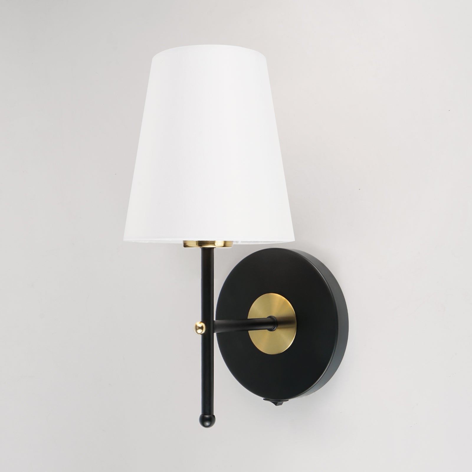 C01 Wireless Battery Powered Bedroom Wall Sconces with Fabric Shade