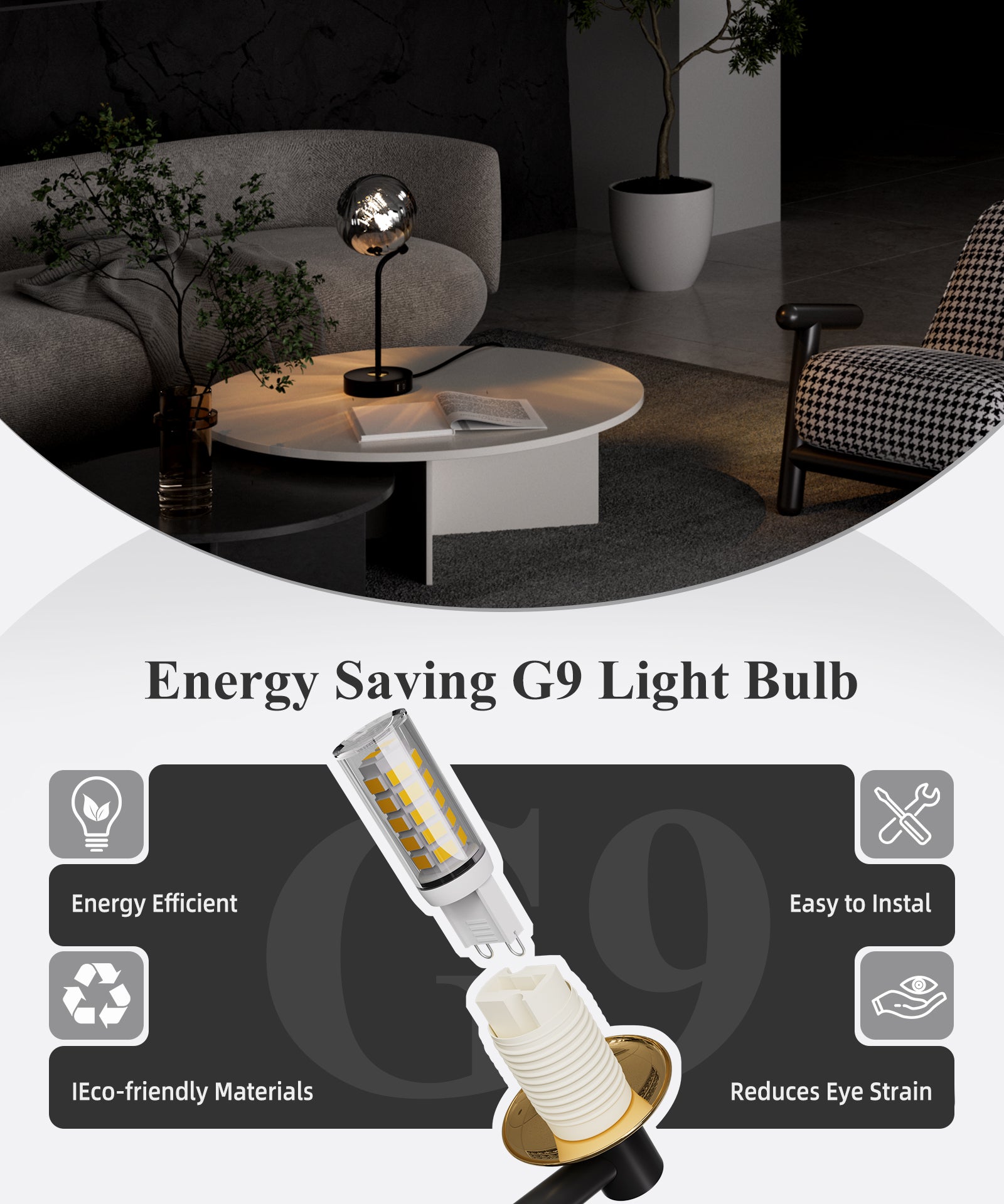 M14-2 Touch Dimmable Glass Table Lamp Smoked Grey Glass Shade for All Home Styles (1W-3W G9 Bulb Included)