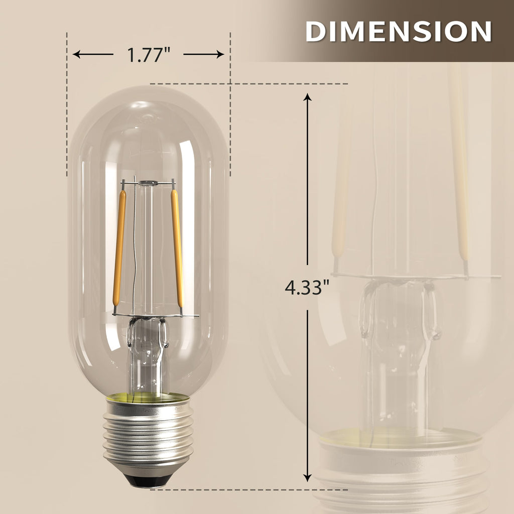 HYMELA Specialized LED Bulb 2W LED Bulb E26 Base for Battery Operated Wall Sconce