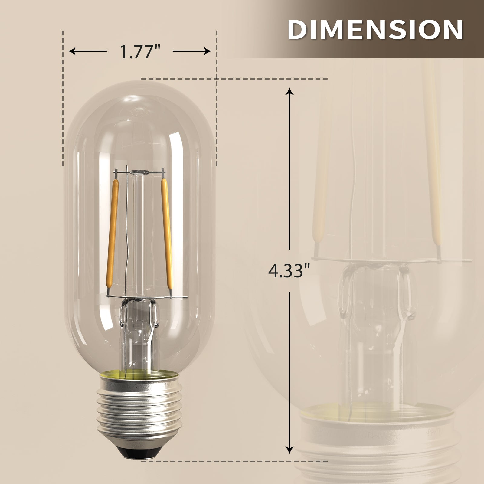 HYMELA Specialized LED Bulb 2W LED Bulb E26 Base for Battery Operated Wall Sconce