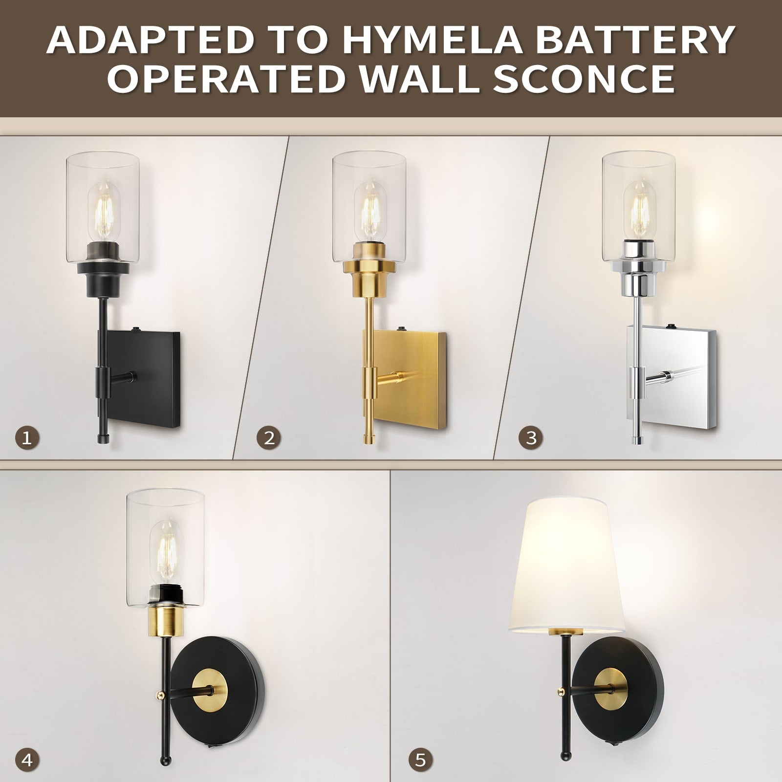 HYMELA Specialized LED Bulb 2W LED Bulb E26 Base for Battery Operated Wall Sconce