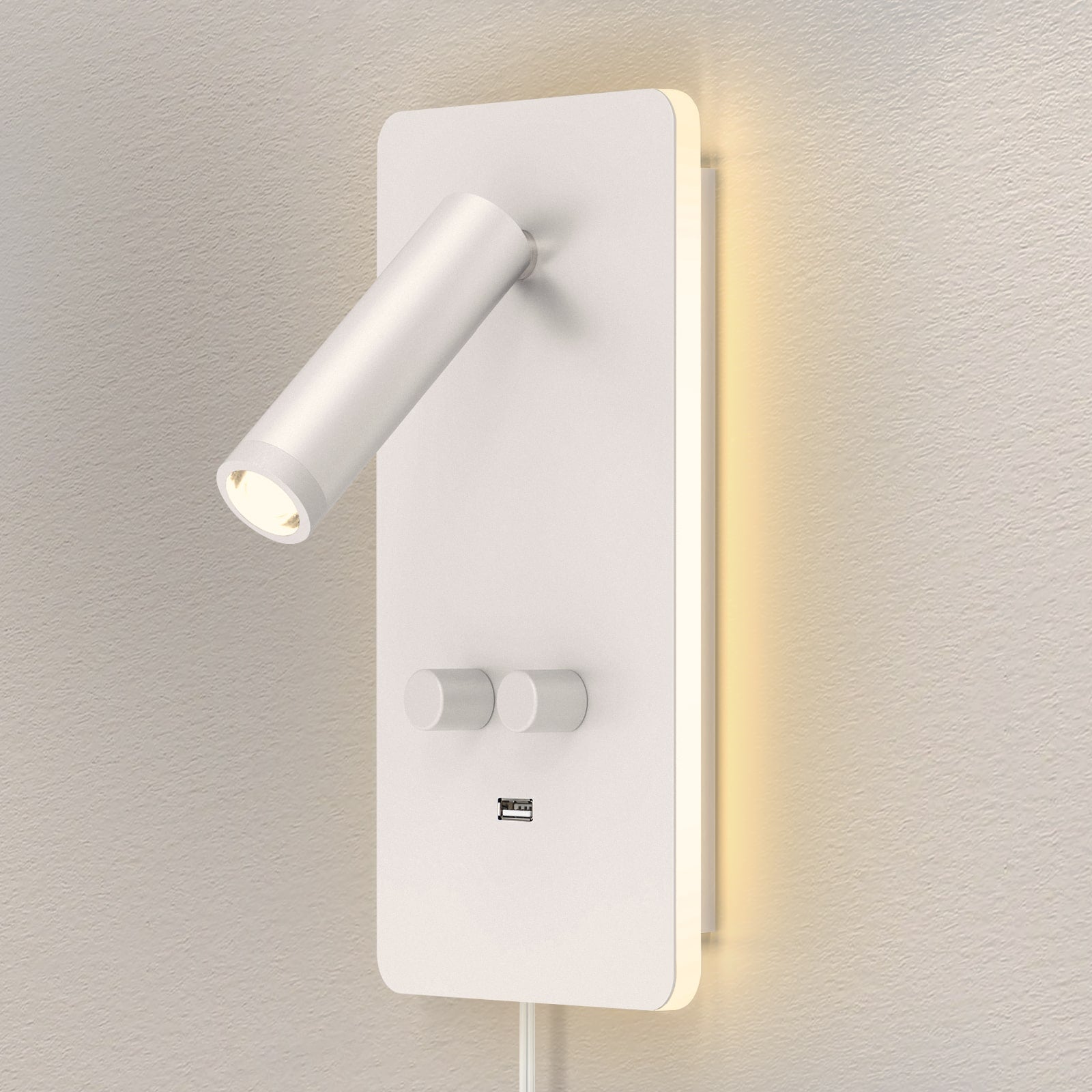 M04 Dimmable Wall Mounted Reading Light 350° Rotatable with USB Port