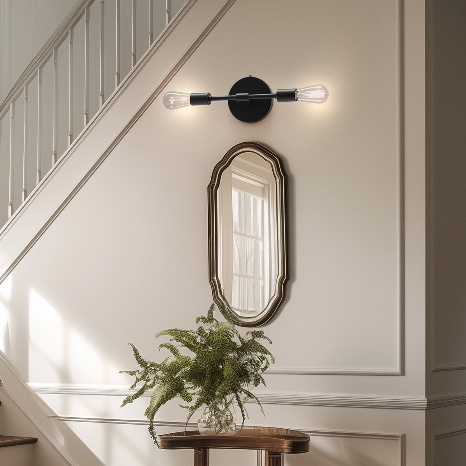 C05 Battery Powered Bathroom Wall Lights with Double Head