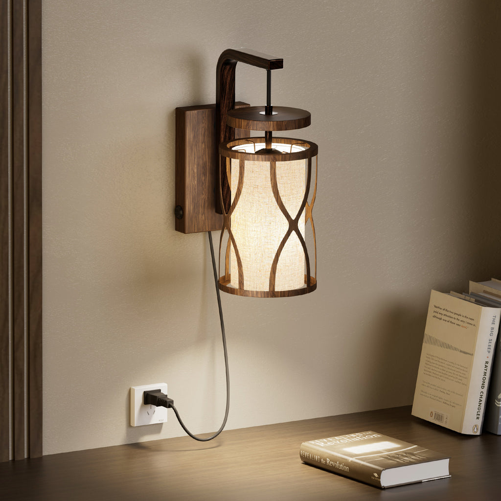 N10-1 Rustic Lantern Wall Sconce Touch Control Dimmable Wall Light Fixture