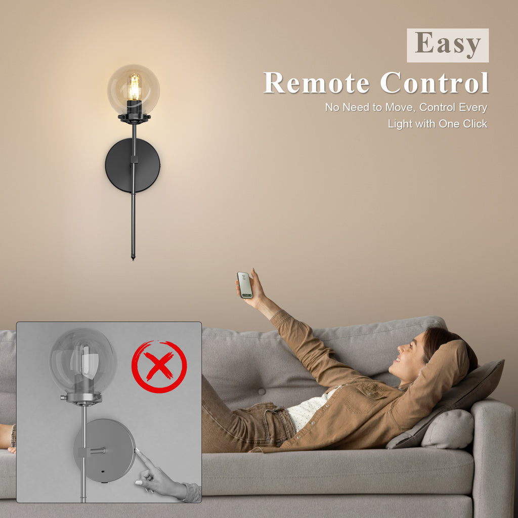 B04 Modern Battery Operated Wall Sconces with Remote For All Home Styles