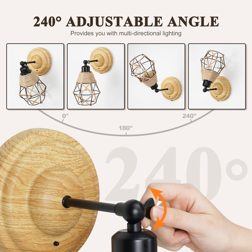 N06 Battery Operated Rustic Wall Sconces with Remote for All Home Styles