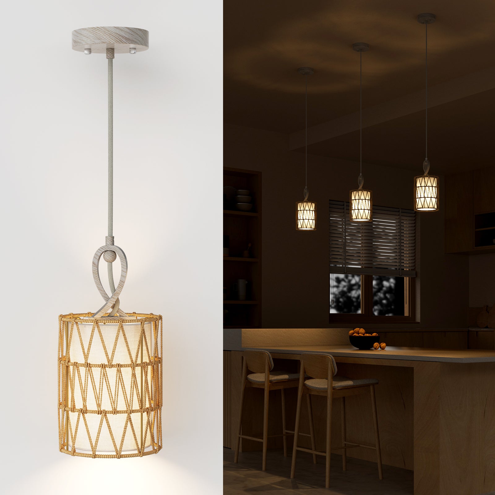 N12-4 Adjustable Boho Pendant Lights for All Home Styles