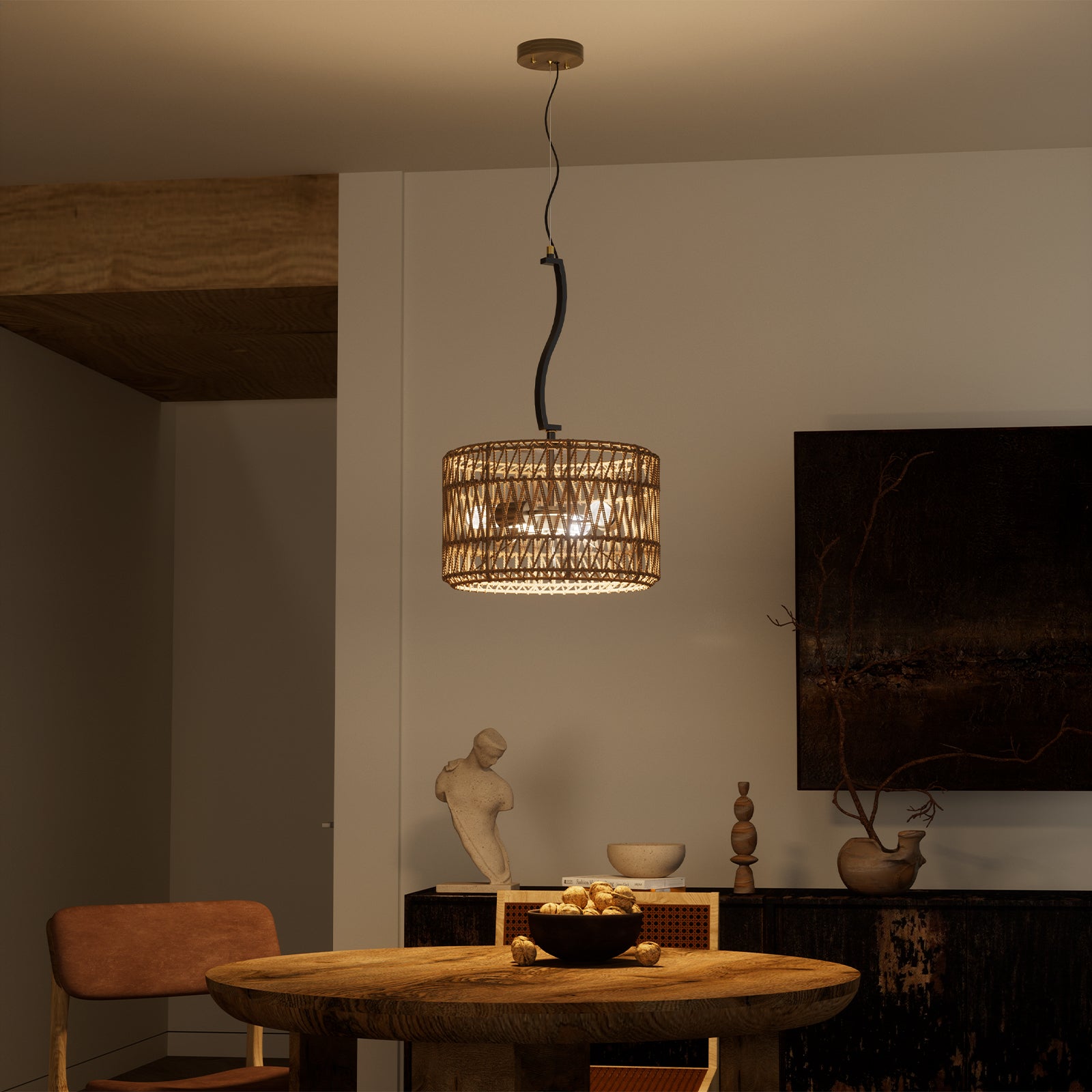 N11-4-2 Adjustable 3-Light Pendant Light Boho Chandelier for All Home Styles