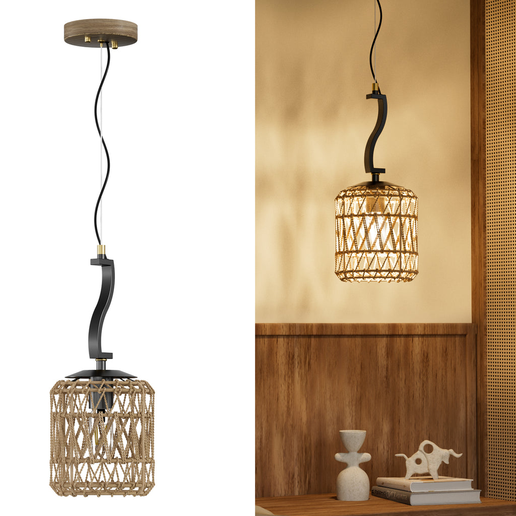 N11-4-1 Adjustable Farmhouse Pendant Light Fixtures for All Home Styles(Bulb Included)