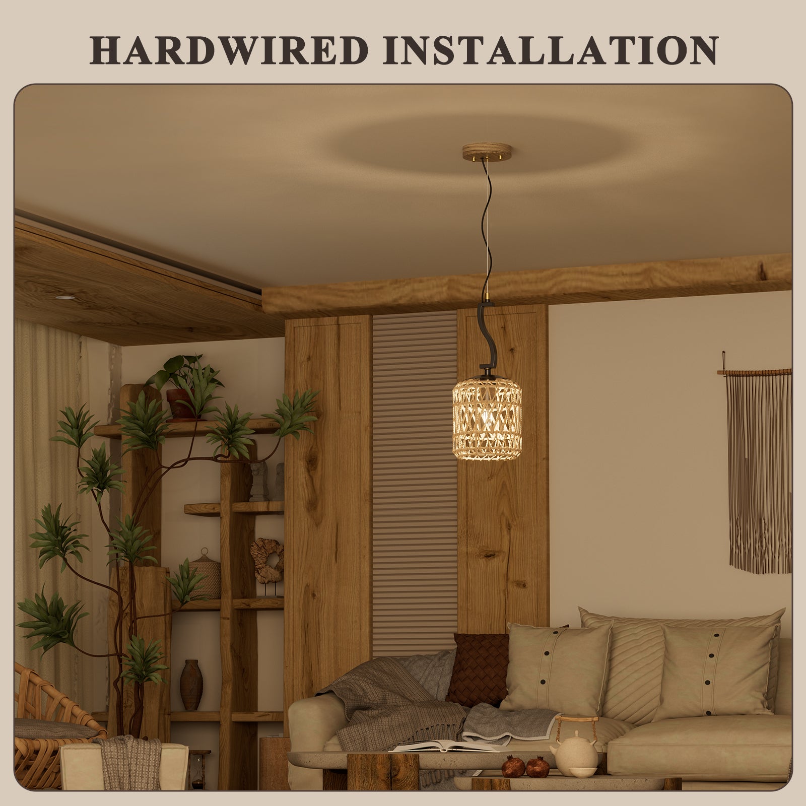 N11-4-1 Adjustable Farmhouse Pendant Light Fixtures for All Home Styles(Bulb Included)