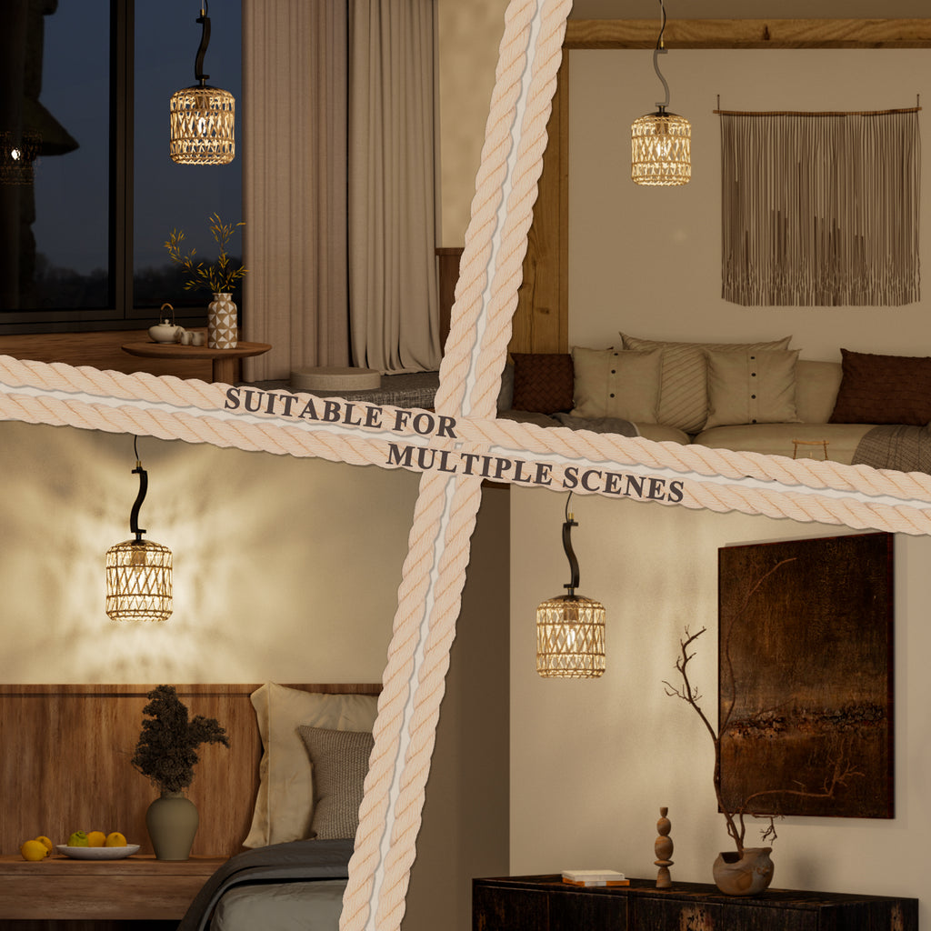 N11-4-1 Adjustable Farmhouse Pendant Light Fixtures for All Home Styles(Bulb Included)