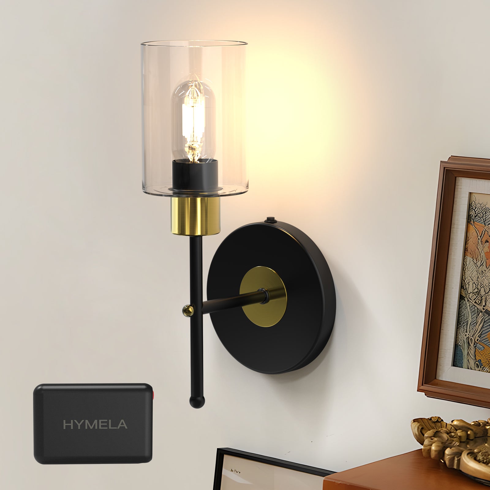 C01 Battery Operated Wall Lamp for Kitchen Rechargeable Modern Sconce