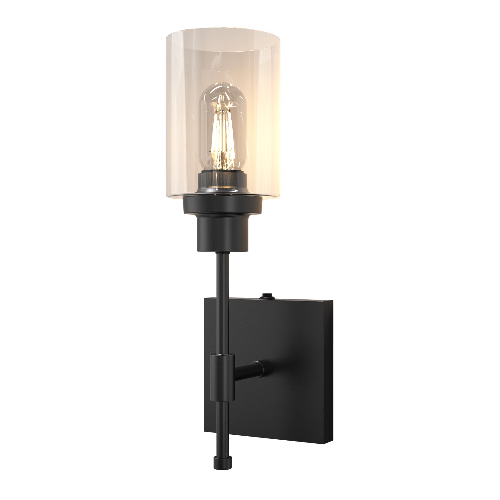 C02 Battery Operated Wall Sconces with Glass Shade for All Home Style（Bulb Included）