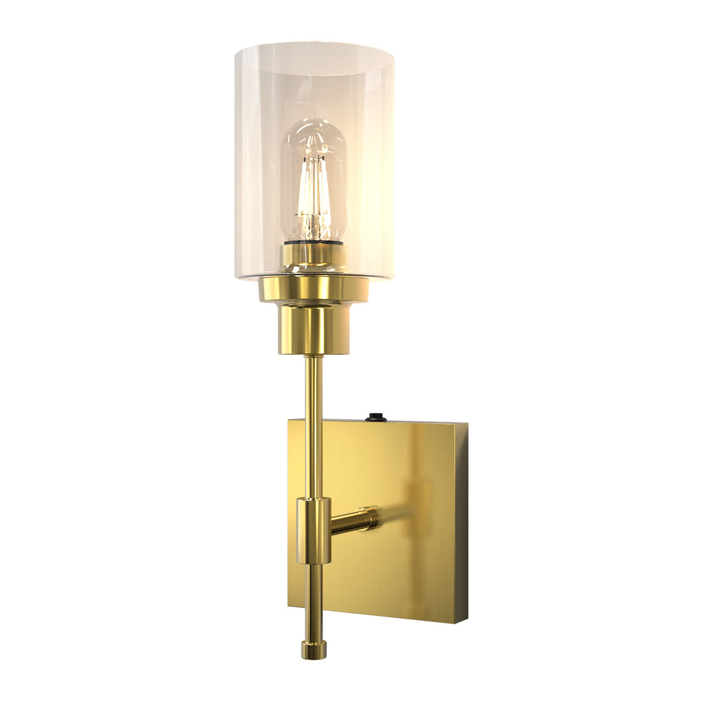 C02 Battery Operated Wall Sconces with Glass Shade for All Home Style（Bulb Included）