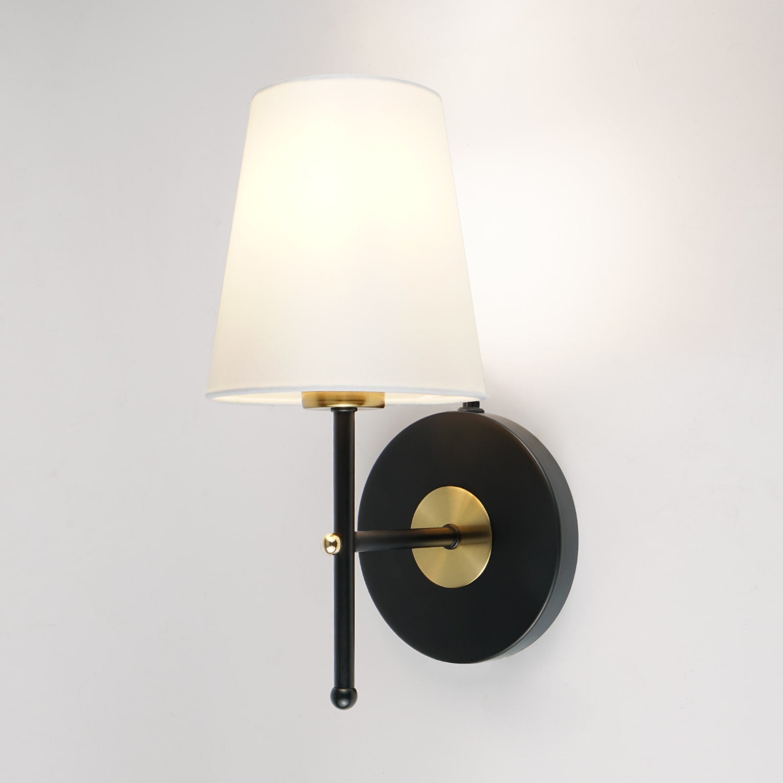 C01 Wall Mount LED Light with Linen Fabric Shade Bedside Wall Lamp