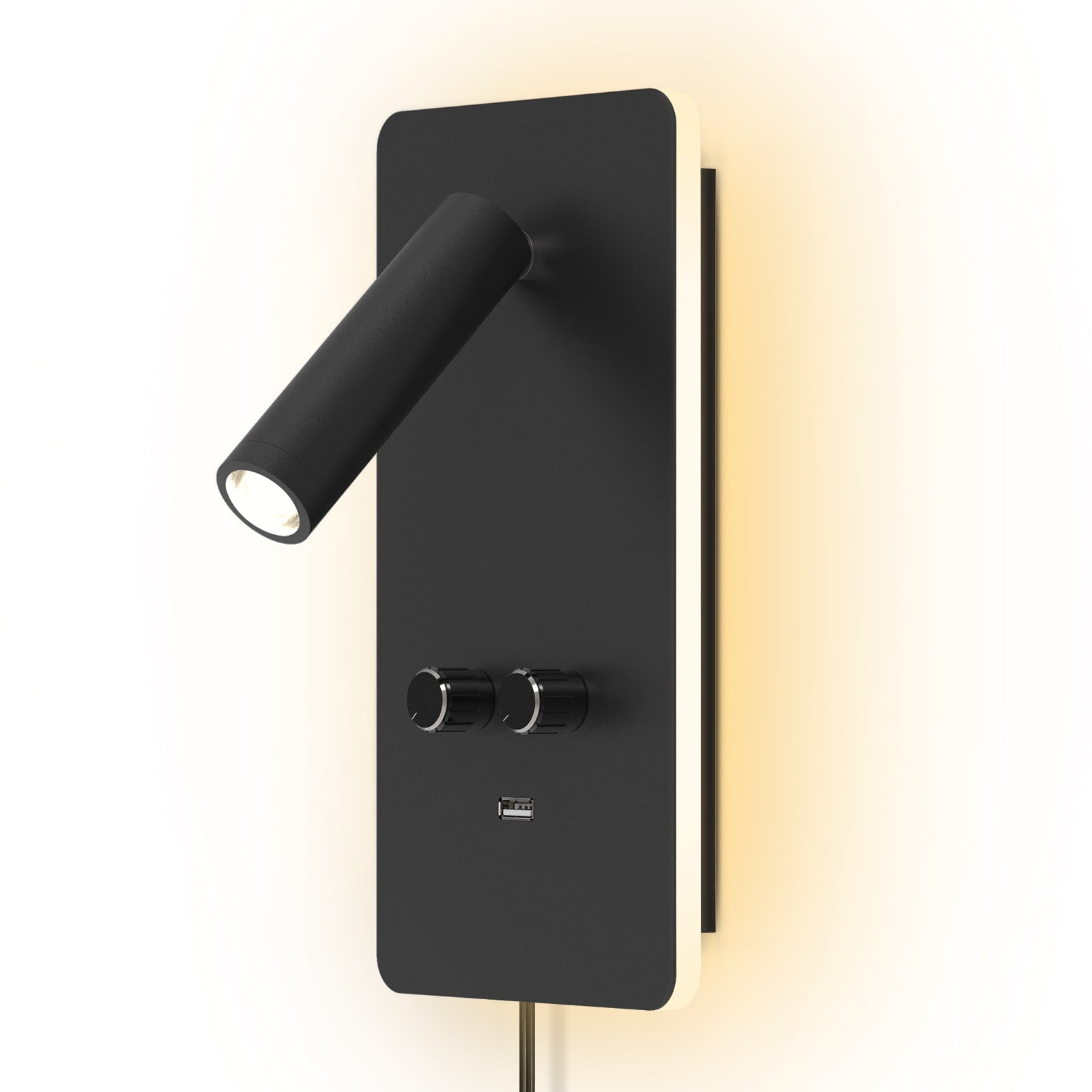 M04 Stepless Dimmable Wall Mounted Reading Light with USB Port