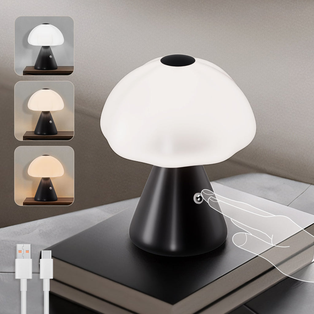 M13 Dimmable Mushroom Lamp for Study Room Rechargeable Table Lamp