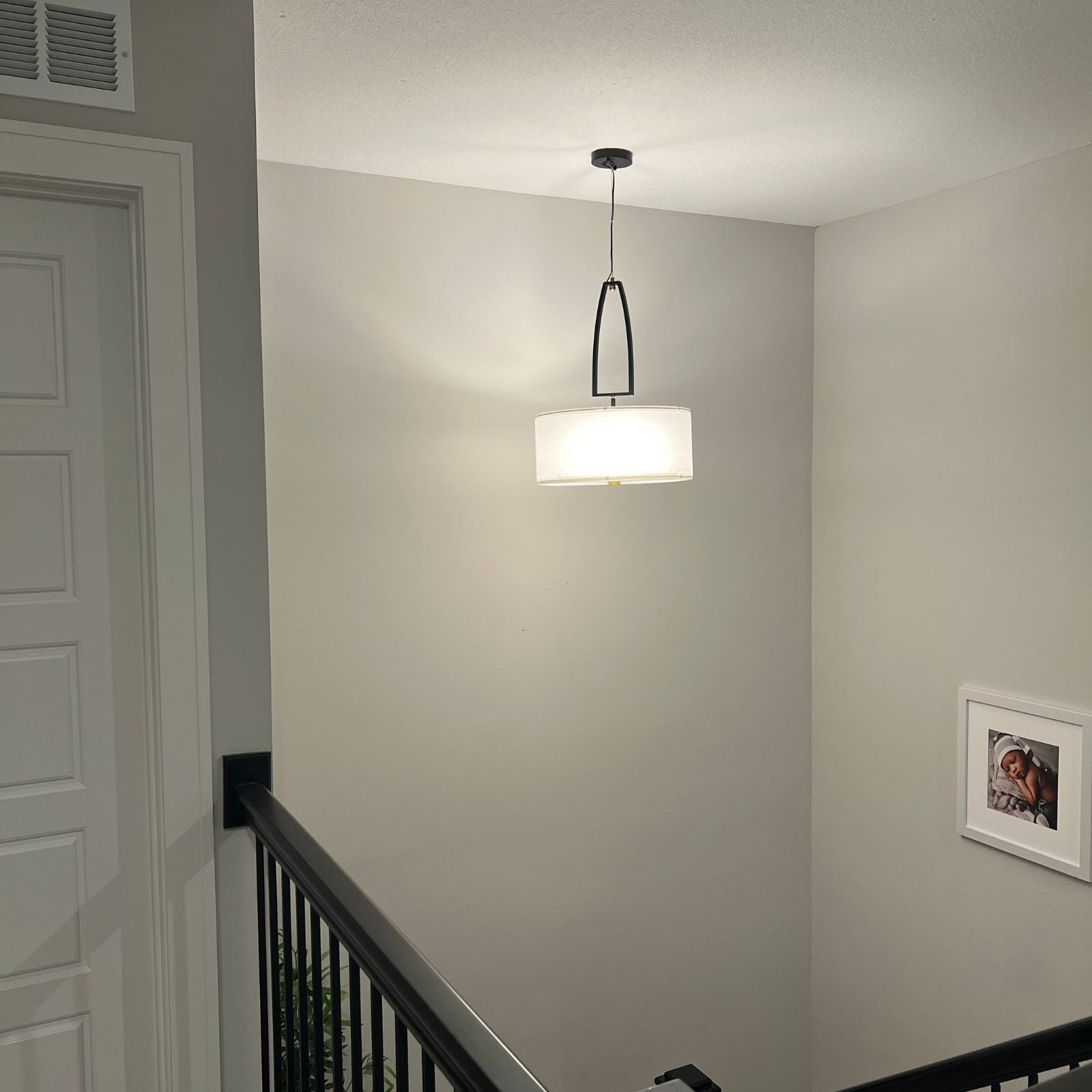 C07-4 3-Light Pendant Light Drum Fabric Chandelier for All Home Styles