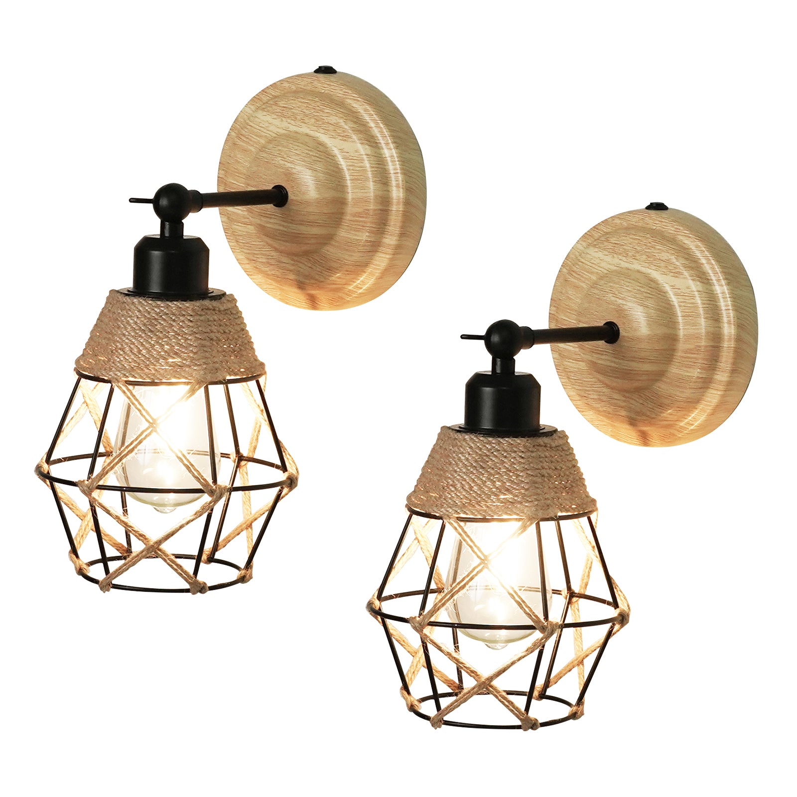 N06 Rustic Cordless Battery Operated Wall Sconces for Bathroom
