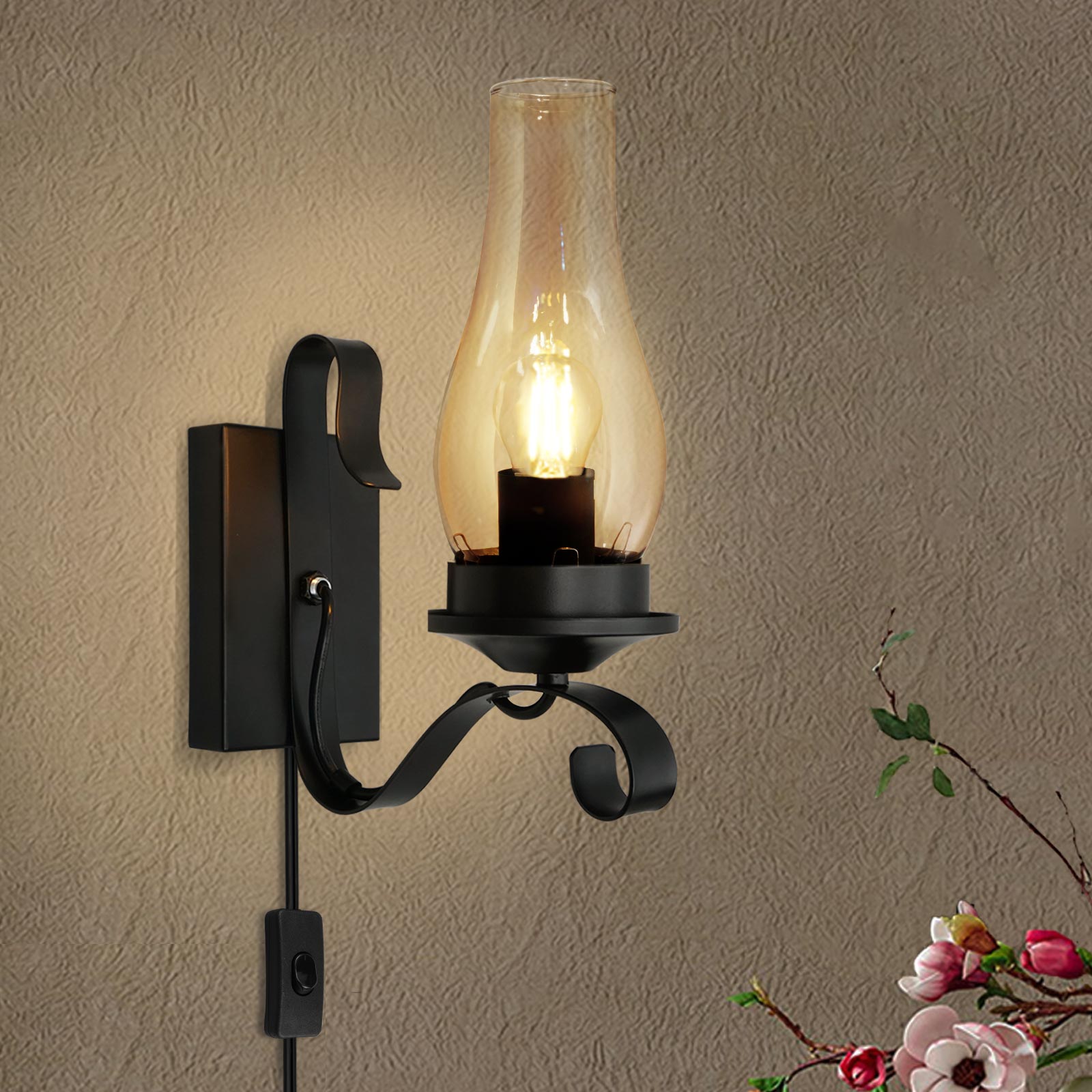 V01 Antique Kerosene Lamps Metal for Outdoor Farmhouse Indoor Bedroom